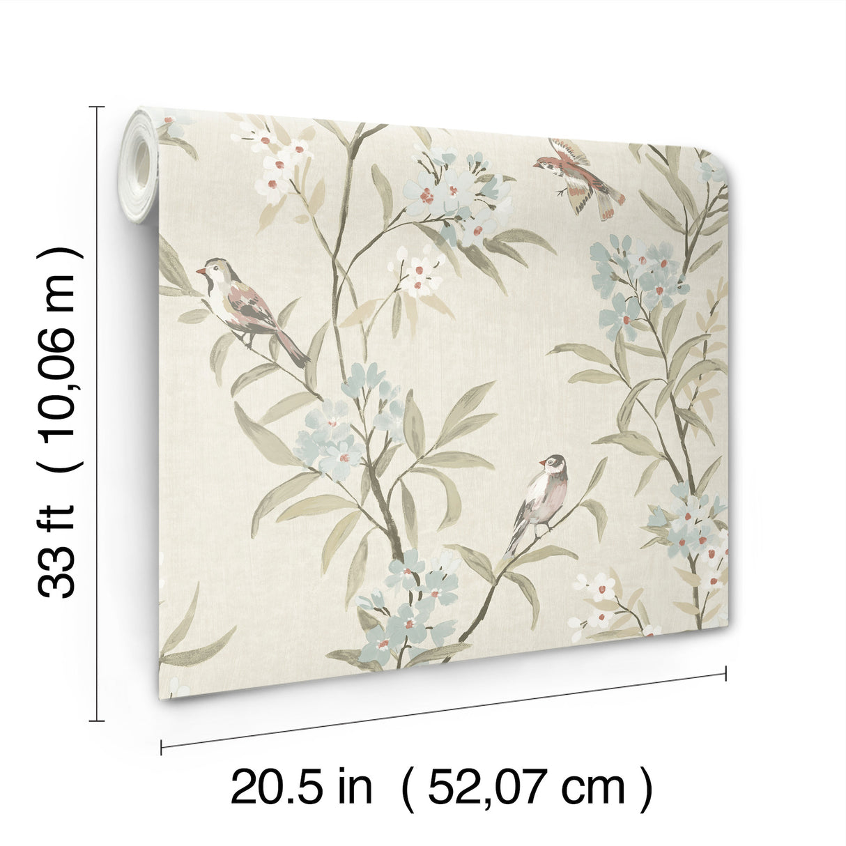 Tea Olive Beige by Chesapeake Finch Frolic Wallpaper – Brewster Home Fashions 4169-83137