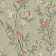 Tea Olive Green Finch Frolic Birds Wallpaper by Chesapeake – Brewster 4169-83138