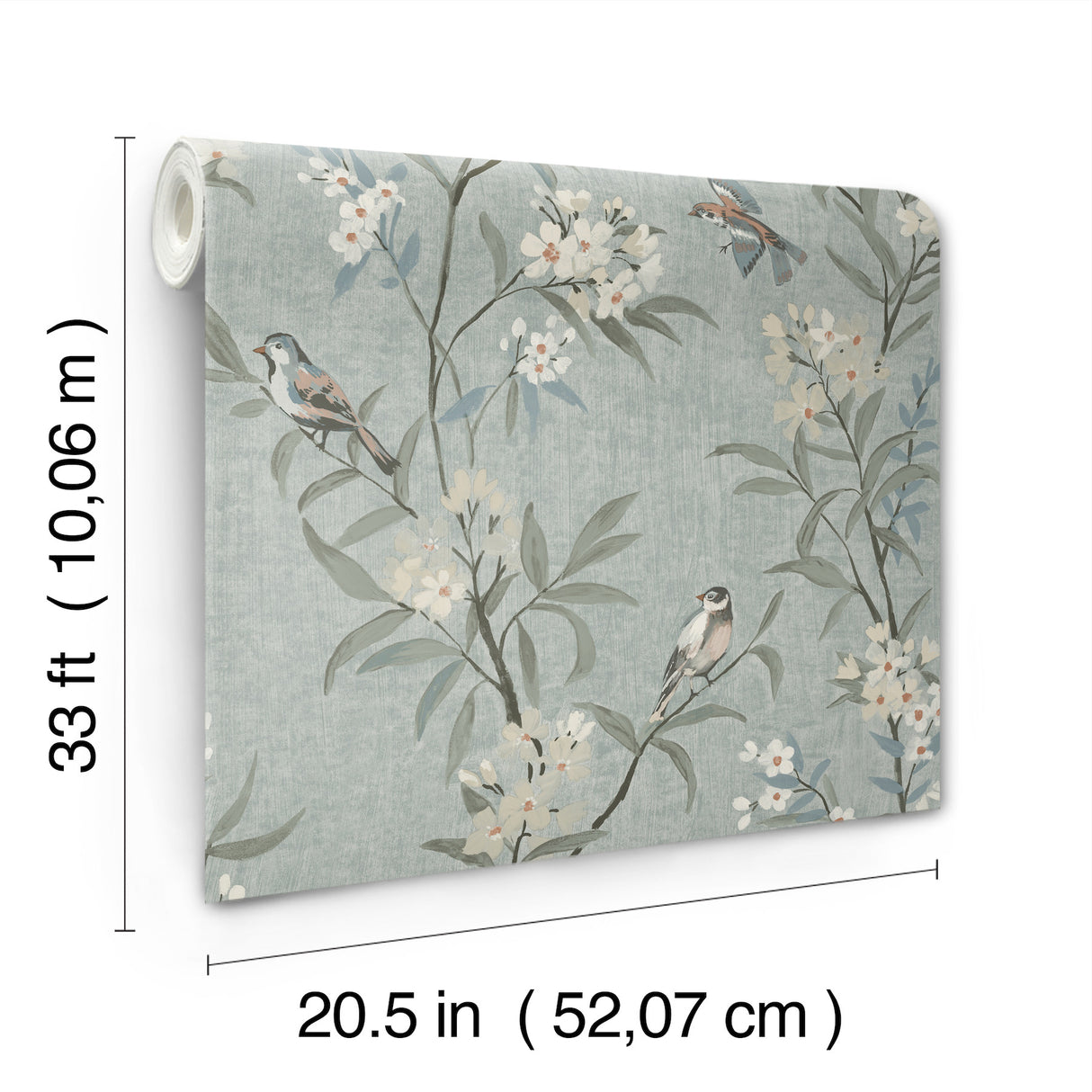 Tea Olive Blue by Chesapeake Finch Frolic Wallpaper – Brewster Home Fashions 4169-83139