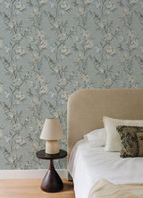 Tea Olive Blue by Chesapeake Finch Frolic Wallpaper – Brewster Home Fashions 4169-83139