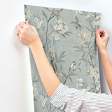 Tea Olive Blue by Chesapeake Finch Frolic Wallpaper – Brewster Home Fashions 4169-83139