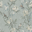 Tea Olive Blue Finch Frolic Wallpaper – Chesapeake