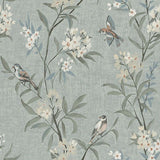 Tea Olive Blue Finch Frolic Wallpaper – Chesapeake