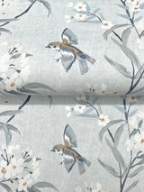 Tea Olive Light Blue by Chesapeake Finch Frolic Wallpaper – Brewster Home Fashions 4169-83140
