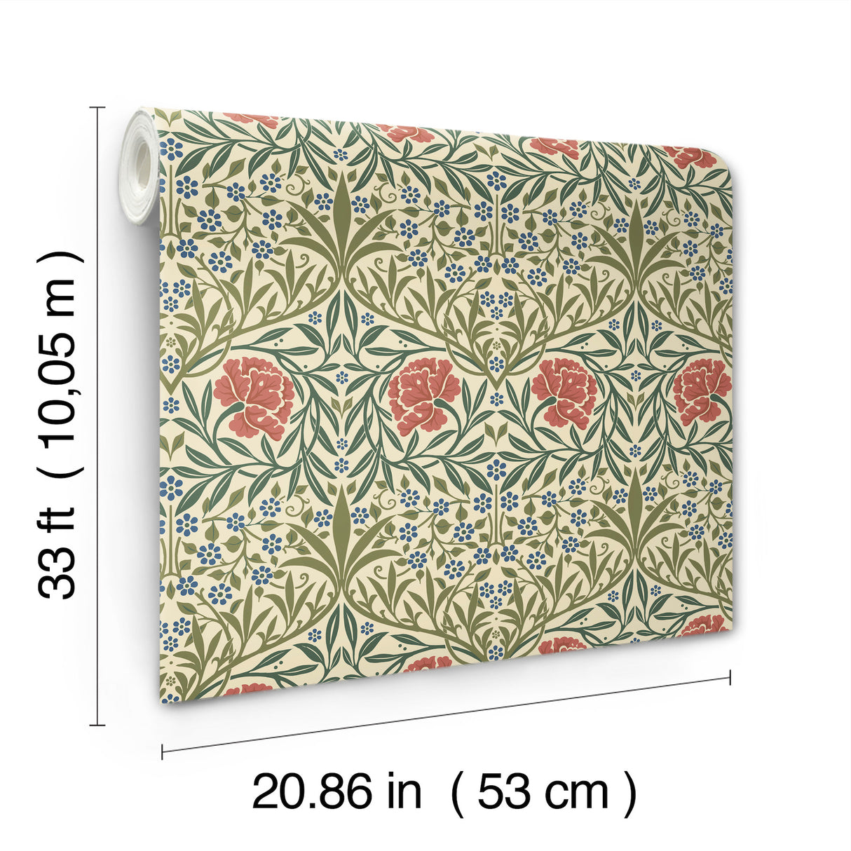 Oxford Union Green by A-Street Prints Floral Vines Wallpaper – Brewster Home Fashions 4171-82043
