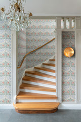 Oxford Union Pink by A-Street Prints Floral Vines Wallpaper – Brewster 4171-82044