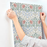 Oxford Union Pink by A-Street Prints Floral Vines Wallpaper – Brewster 4171-82044