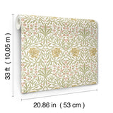 Oxford Union Yellow by A-Street Prints Floral Vines Wallpaper – Brewster Home Fashions 4171-82045