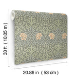 Oxford Union Grey by A-Street Prints Floral Vines Wallpaper – Brewster Home Fashions 4171-82046