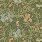 Iris Green Wild Gardens Wallpaper by A-Street Prints, SKU 4171-82050