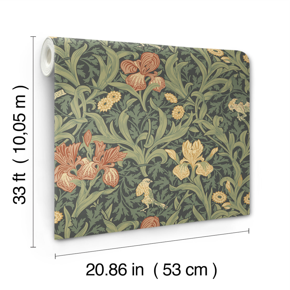 Iris Navy by A-Street Prints Botanical Wallpaper – Brewster 4171-82051
