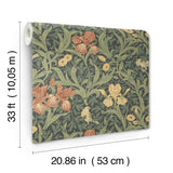 Iris Navy by A-Street Prints Botanical Wallpaper – Brewster 4171-82051