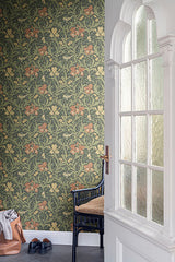 Iris Navy by A-Street Prints Botanical Wallpaper – Brewster 4171-82051