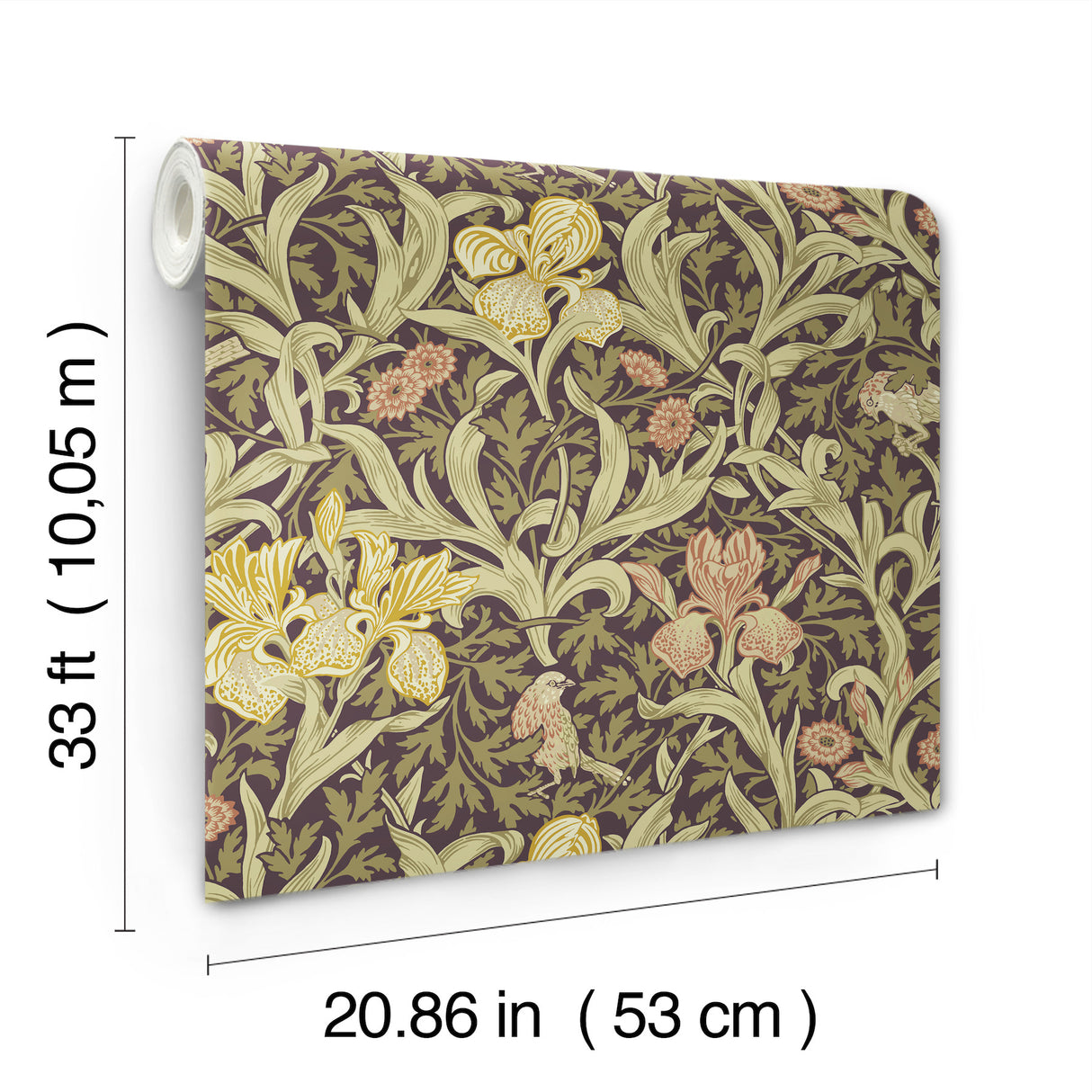 Iris Plum by A-Street Prints Wild Gardens Wallpaper – Brewster Home Fashions 4171-82052