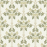 Blackberry Chartreuse vine trellis wallpaper pattern