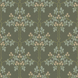 A-Street Prints Blackberry Grey Vine Trellis Wallpaper roll and pattern