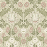 Myrtle Mauve Floral Ogee Wallpaper by A‑Street Prints