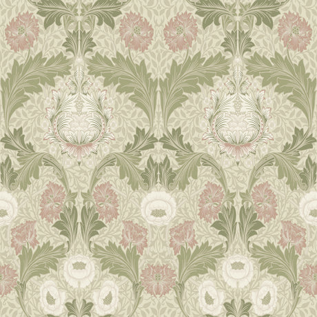 Myrtle Mauve Floral Ogee Wallpaper by A‑Street Prints