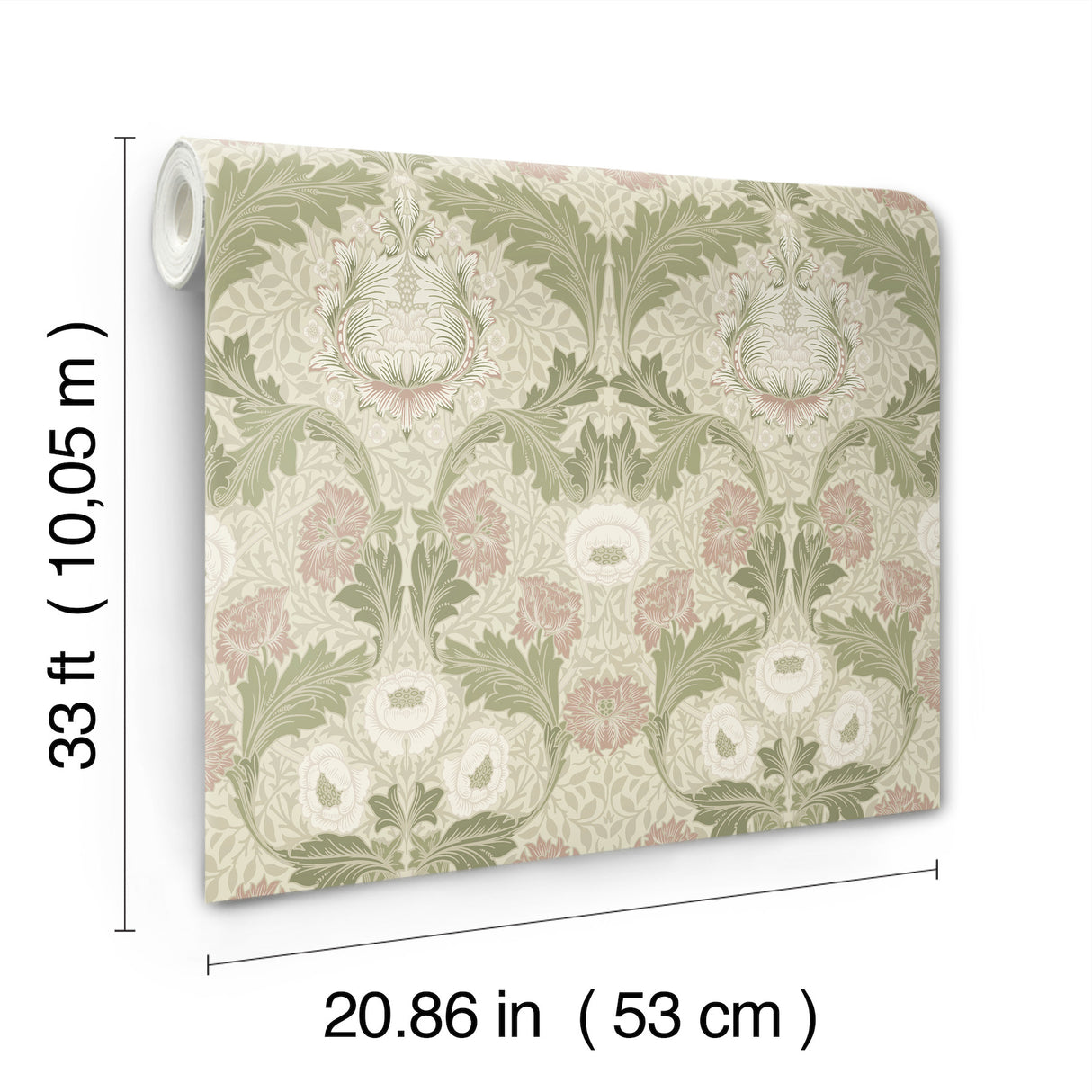 Myrtle Mauve by A-Street Prints Floral Ogee Wallpaper – Brewster Home Fashions 4171-82057