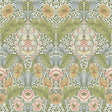 Myrtle Green Floral Ogee Wallpaper by A-Street Prints
