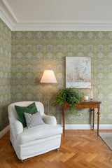 Myrtle Green by A-Street Prints Floral Ogee Wallpaper – Brewster Home Fashions 4171-82058