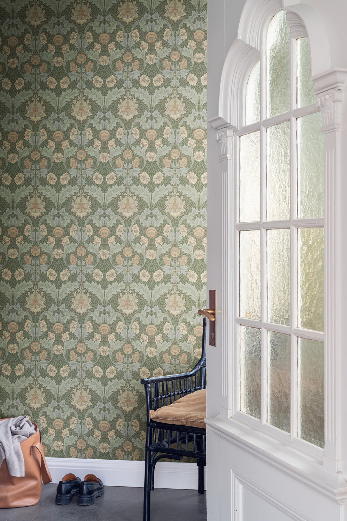 Myrtle Sea Green by A-Street Prints Floral Ogee Wallpaper – Brewster Home Fashions 4171-82059