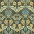 Myrtle Dark Green Floral Ogee Wallpaper – A-Street Prints
