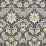 Myrtle Blue Floral Ogee Wallpaper by A-Street Prints