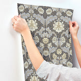 Myrtle Blue Floral Ogee by A-Street Prints Wallpaper – Brewster Home Fashions 4171-82061