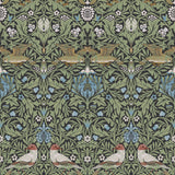 A-Street Prints Bird Multicolor Floral Thicket Wallpaper roll and pattern