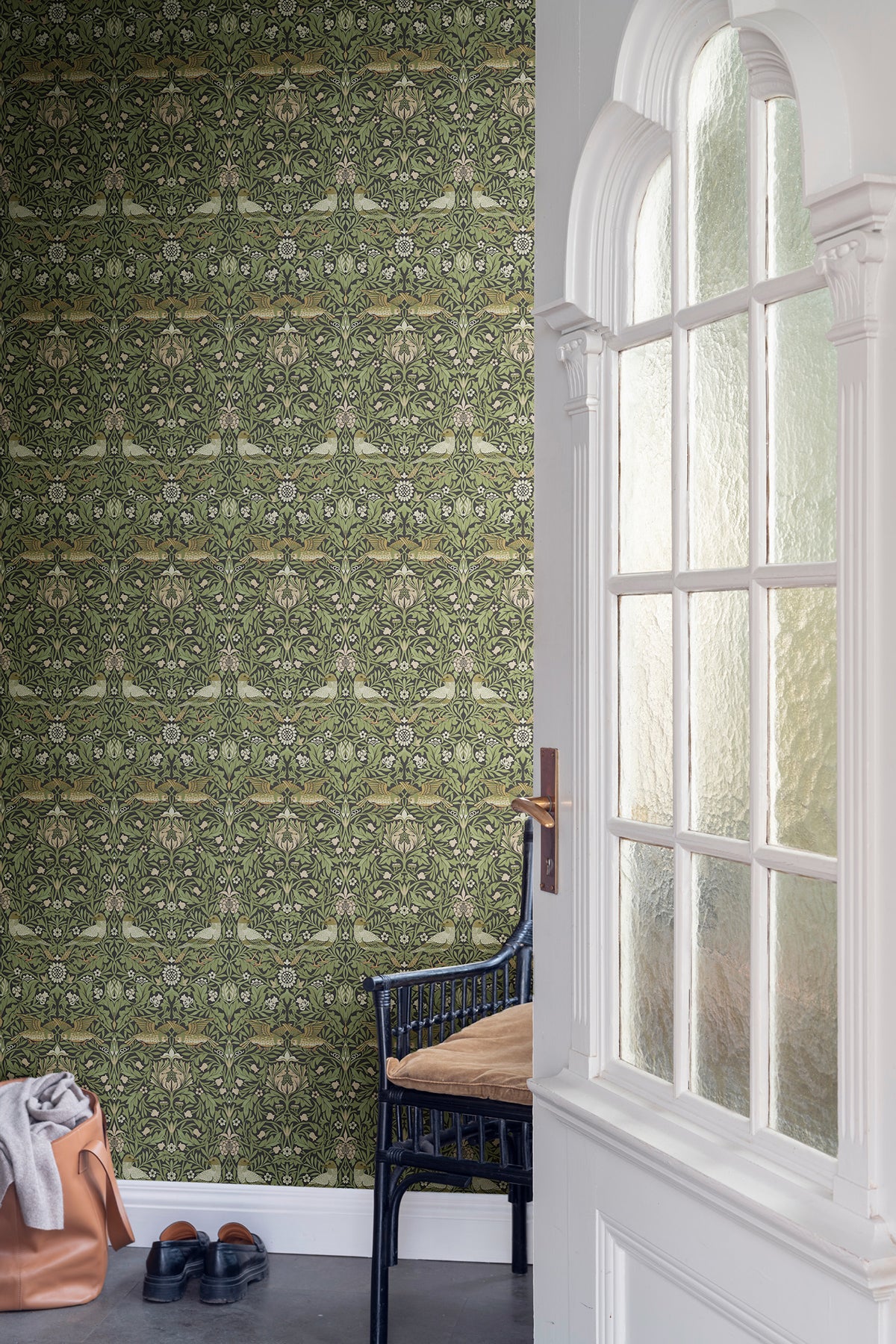 Bird Green Floral Thicket by A-Street Prints Non Woven Wallpaper – Brewster Home Fashions 4171-82063