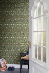 Bird Green Floral Thicket by A-Street Prints Non Woven Wallpaper – Brewster Home Fashions 4171-82063
