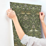 Bird Green Floral Thicket by A-Street Prints Non Woven Wallpaper – Brewster Home Fashions 4171-82063