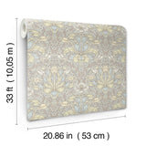 Spring Thicket Light Blue by A-Street Prints Tulip Damask Wallpaper – Brewster Home Fashions 4171-82066