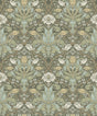 Spring Thicket Green Tulip Damask Wallpaper by A-Street Prints