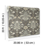 Spring Thicket Blue by A-Street Prints Tulip Damask Wallpaper – Brewster Home Fashions 4171-82068