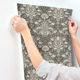 Spring Thicket Blue by A-Street Prints Tulip Damask Wallpaper – Brewster Home Fashions 4171-82068
