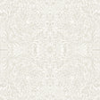 Ceiling Dove Intricate Floral Wallpaper roll and pattern in white and pale grey.