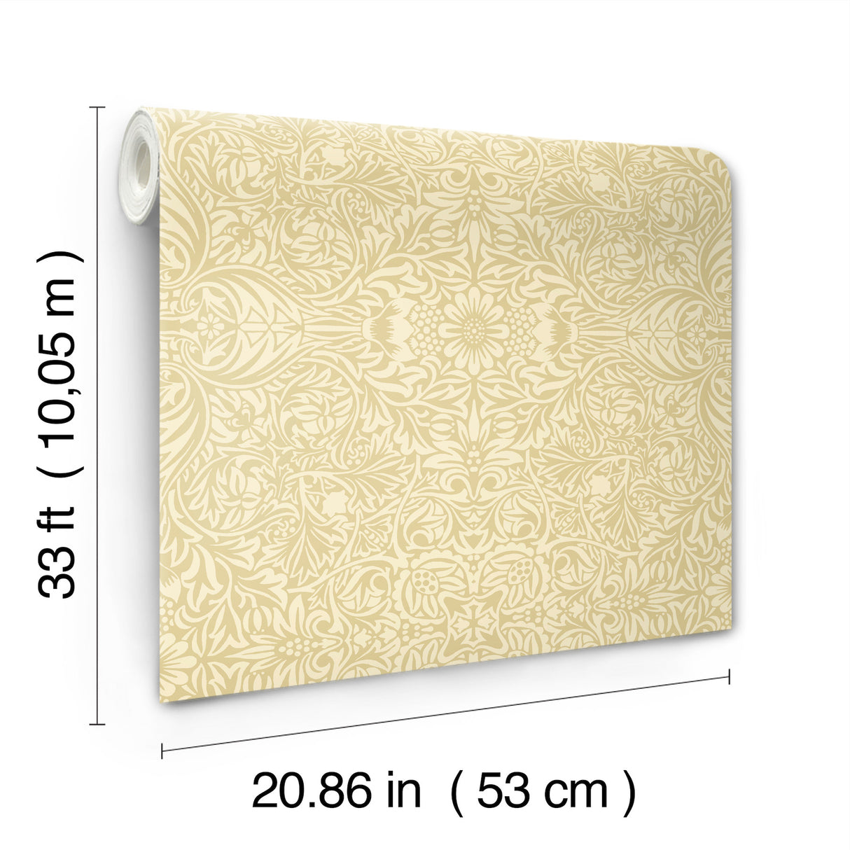 Ceiling Yellow Intricate Floral by A-Street Prints Wallpaper – Brewster Home Fashions 4171-82070