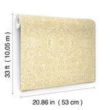 Ceiling Yellow Intricate Floral by A-Street Prints Wallpaper – Brewster Home Fashions 4171-82070