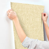 Ceiling Yellow Intricate Floral by A-Street Prints Wallpaper – Brewster Home Fashions 4171-82070