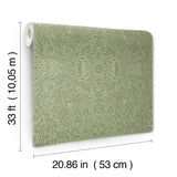 Ceiling Green Intricate Floral Wallpaper by A-Street Prints Wallpaper- Brewster Home Fashions 4171-82071