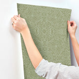 Ceiling Green Intricate Floral Wallpaper by A-Street Prints Wallpaper- Brewster Home Fashions 4171-82071