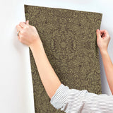 Ceiling Brown by A-Street Prints Intricate Floral Wallpaper- Brewster Home Fashions 4171-82072