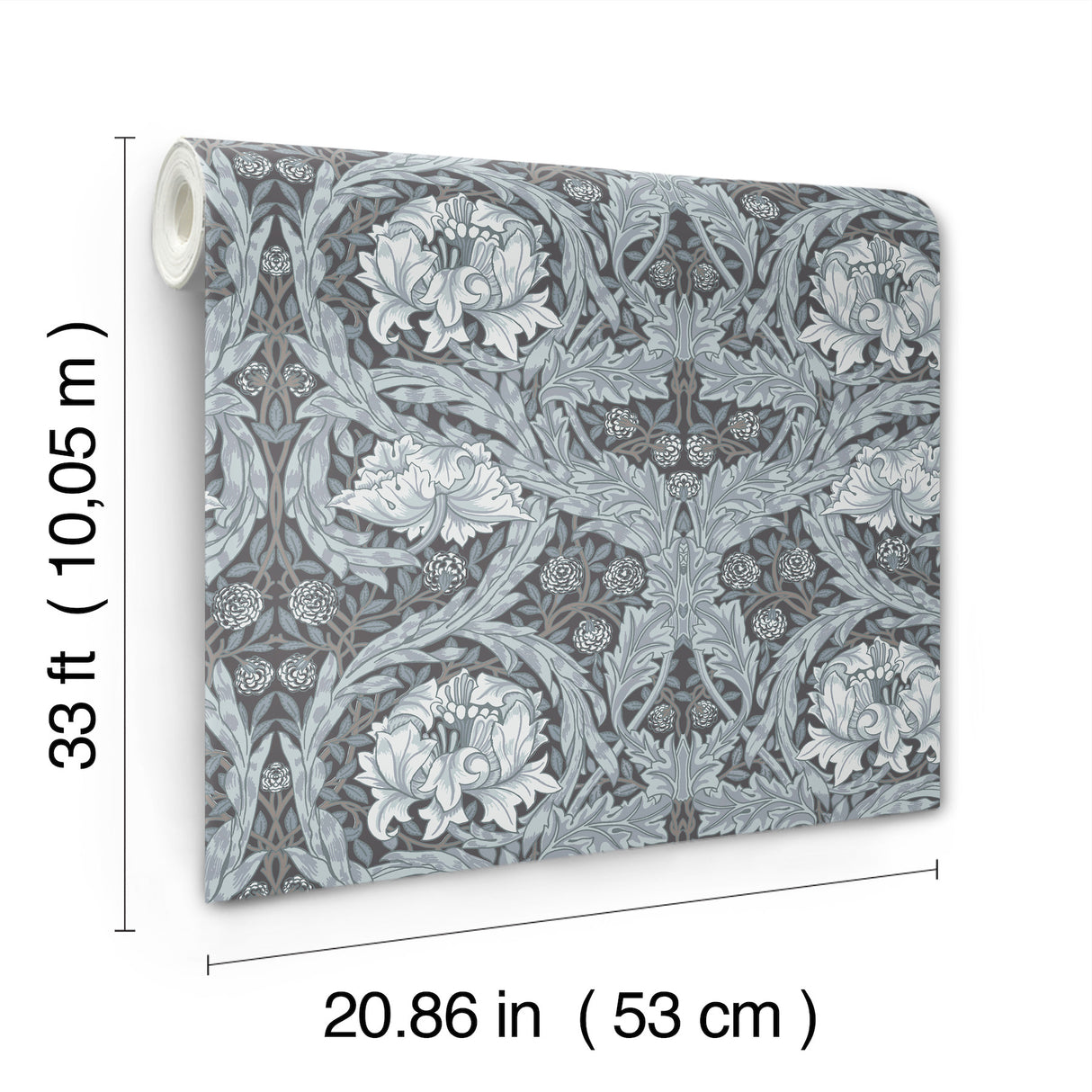 African Marigold Dark Blue by A-Street Prints Floral Wallpaper- Brewster Home Fashions 4171-82074