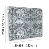 African Marigold Dark Blue by A-Street Prints Floral Wallpaper- Brewster Home Fashions 4171-82074