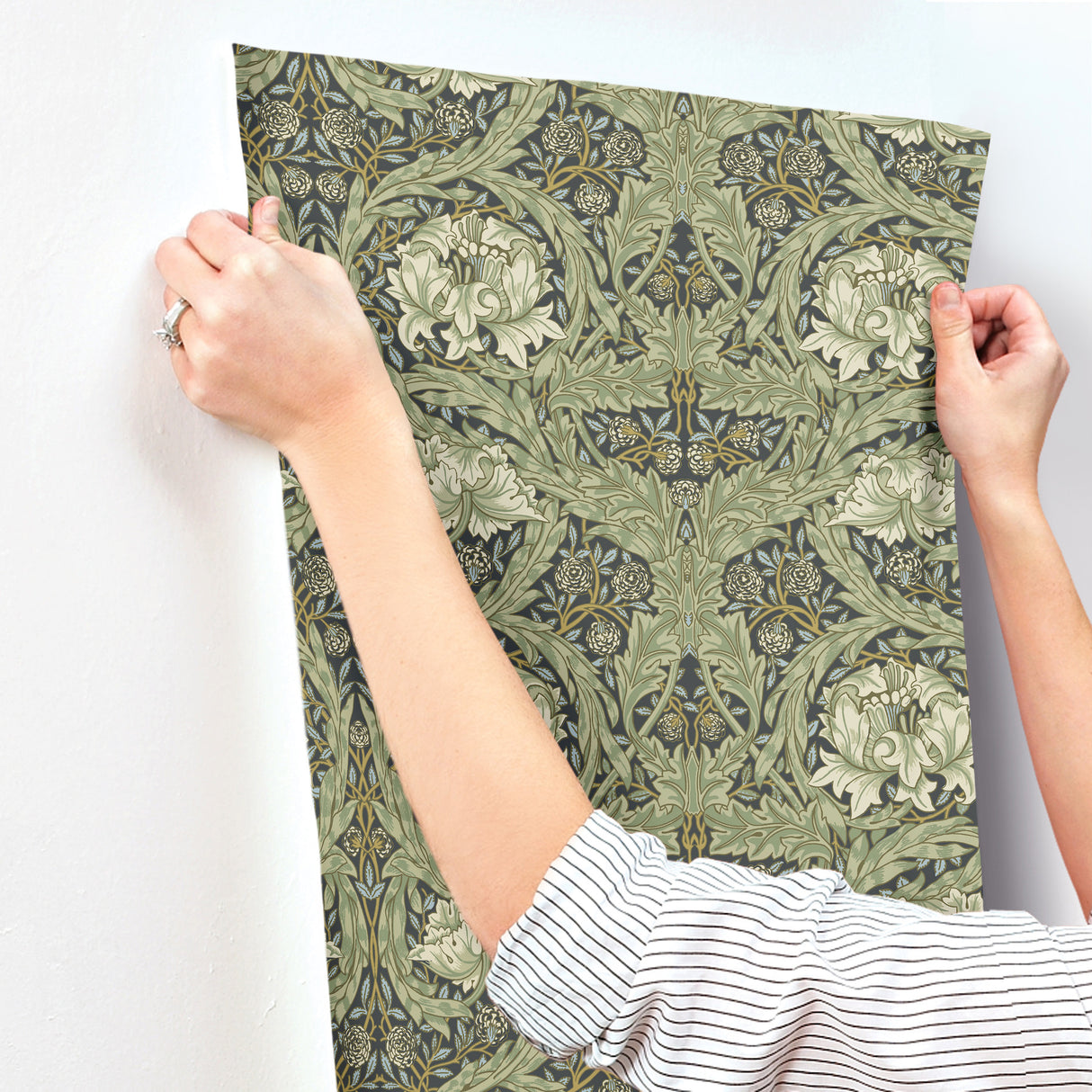 African Marigold Sea Green by A-Street Prints Floral Wallpaper- Brewster Home Fashions 4171-82075