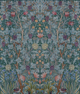 Vine Embroidery Teal Wall Mural by A-Street Prints