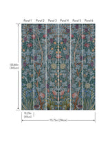 Vine Embroidery Teal by A-Street Prints Wall Mural – Brewster Home Fashions 4171-HT84002