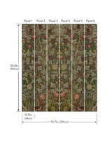 Vine Embroidery Dark Green by A-Street Prints Wall Mural – Brewster Home Fashions 4171-HT84003